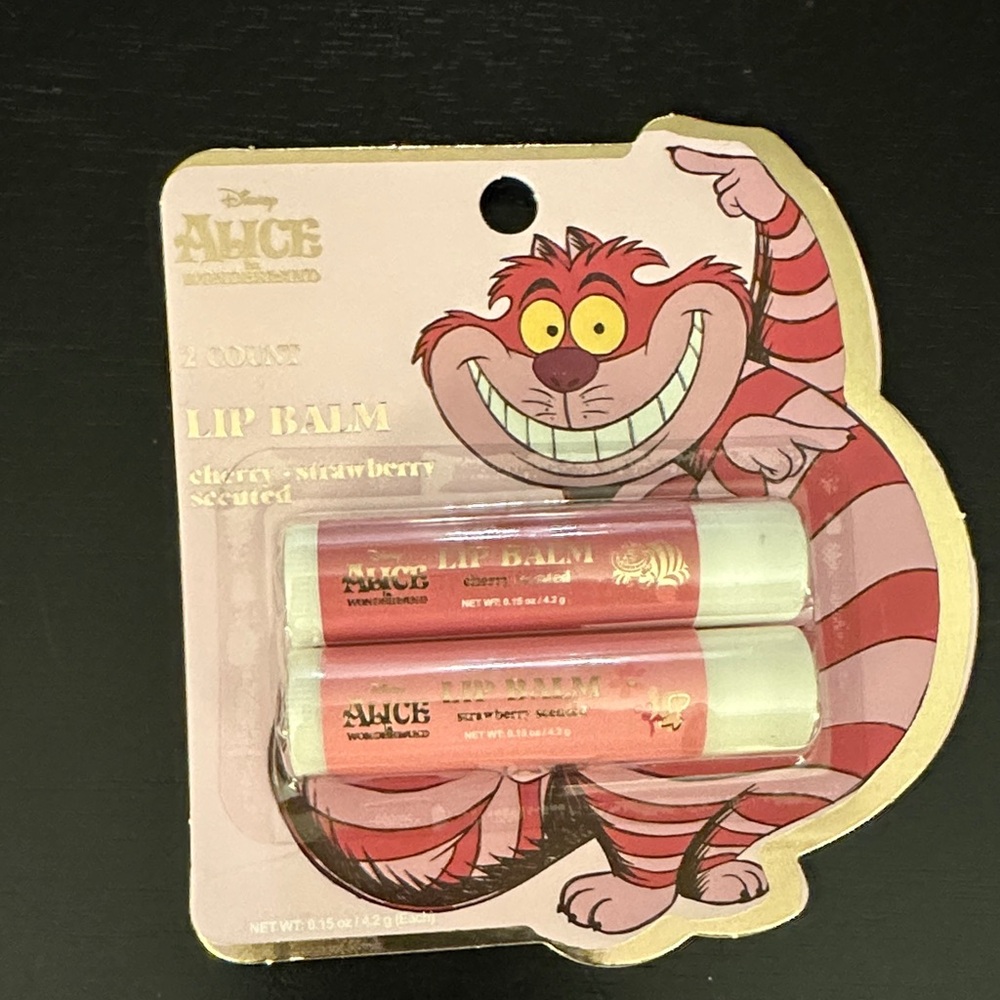 Disney Cheshire Cat Lip Balm Duo - Pink and White